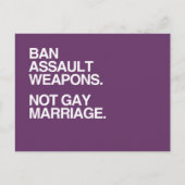 VERBOD OP ASSAULT WAPENS DIE GEEN MARRIAGE KRIJGEN BRIEFKAART (Voorkant)