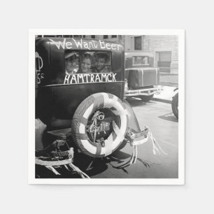 verbod op bier, we willen bier servet