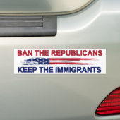 Verbod op de republikeinen De immigranten houden Bumpersticker (Op auto)