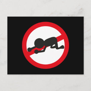 Verbod op frustratie - Witte achtergrond Briefkaart