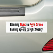 Verbod op Pistolen Bumpersticker (Op auto)