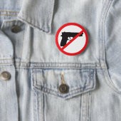 Verbod op Pistolen tegen Pistool Pacifiist Ronde Button 5,7 Cm (In situ)