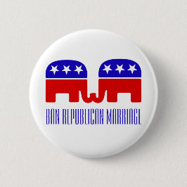 Verbod op republikeins huwelijk Funny Gay Pushback Ronde Button 5,7 Cm