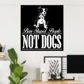 Verbod op stollende mensen zonder Poster honden (Thuiskantoor)