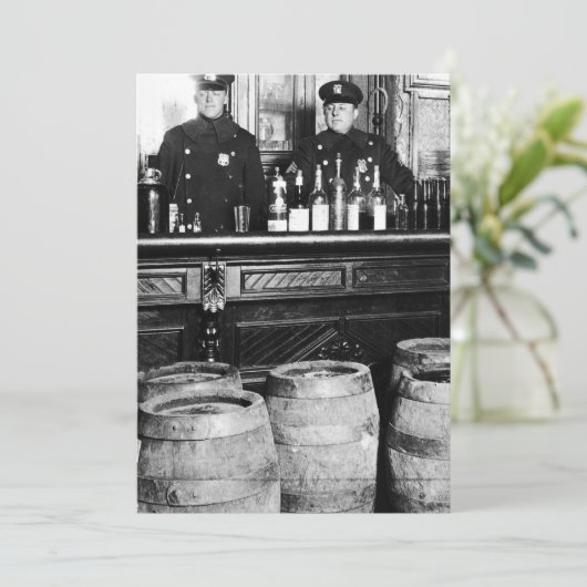 Verbod - Speakeasy Police Raid Bootlegger - M Kaart (Staand voorkant)