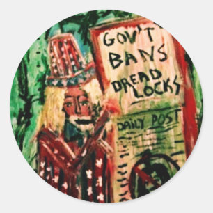 VERBOD VAN DE DREAD RONDE STICKER