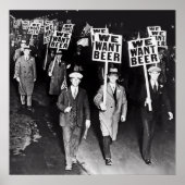 VERBOD - WE WILLEN EEN BIER-PROTEST C. 1932 POSTER (Voorkant)