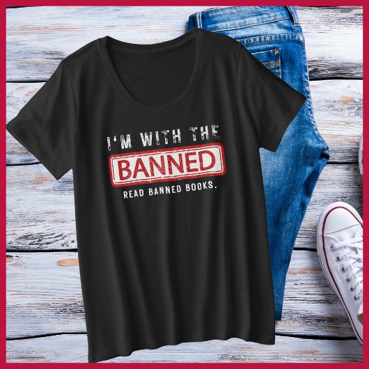 Verboden boeken Censuur Ik ben met de Verboden Grote Maat T-shirt