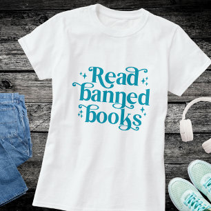 Verboden boeken lezen Typografie van minnaar T-shirt