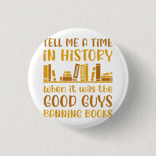 Verboden Boeken Lezer Leest Verboden Boeken Voor  Ronde Button 3,2 Cm