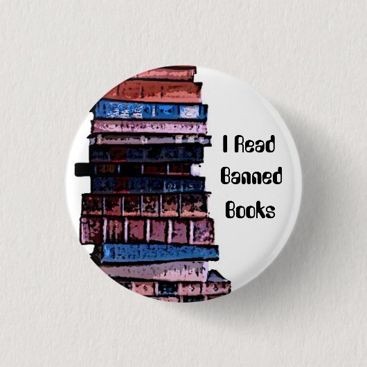 verboden boeken ronde button 3,2 cm (Voorkant)