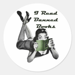 Verboden boekenticker ronde sticker
