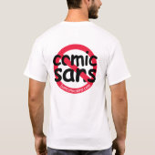 Verboden Comic Sans Light Shirt (Achterkant)