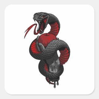 Verboden fruitstickers vierkante sticker