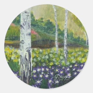 Verboden in een boom ronde sticker