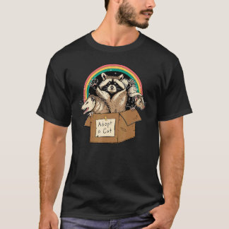 Verboden katten in doos wasbeer stinkdieren buidel t-shirt