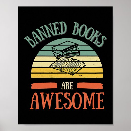 Verboden lezer Books Retro Mannen Vrouwen Kinderen Poster (Voorkant)