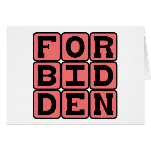 Verboden, niet toegestaan