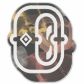 VERBODEN -O- | Aangepast monogram | Gepersonalisee Sticker (Voorkant)