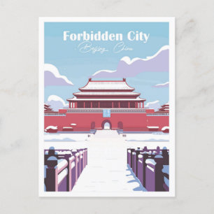 Verboden Stad China Reizen Plaats illustratie Briefkaart