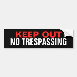 VERBODEN TOEGANG GEEN ONDERAANNEMING BLINKENDE STI BUMPERSTICKER