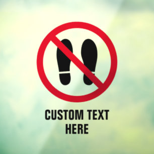 Verboden voetstappen geen schoenen teken venster v raamsticker