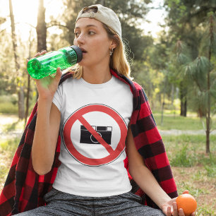 Verbodsbord voor fotografie t-shirt