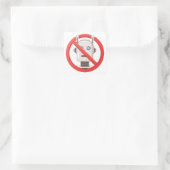 Verbodsbord voor het gebruik van kunstmatige intel vierkante sticker (Tas)