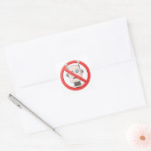Verbodsbord voor het gebruik van kunstmatige intel vierkante sticker (Envelop)