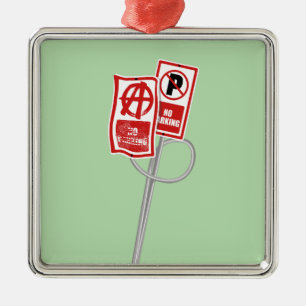 Verbodsbord voor parkeeranarchie metalen ornament