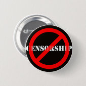 Verbodscensuur Ronde Button 5,7 Cm (Voorkant /achterkant)