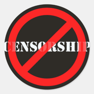 Verbodscensuur Ronde Sticker