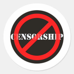 Verbodscensuur Ronde Sticker