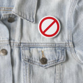 Verbodsteken/geen symbool ronde button 5,7 cm (In situ)