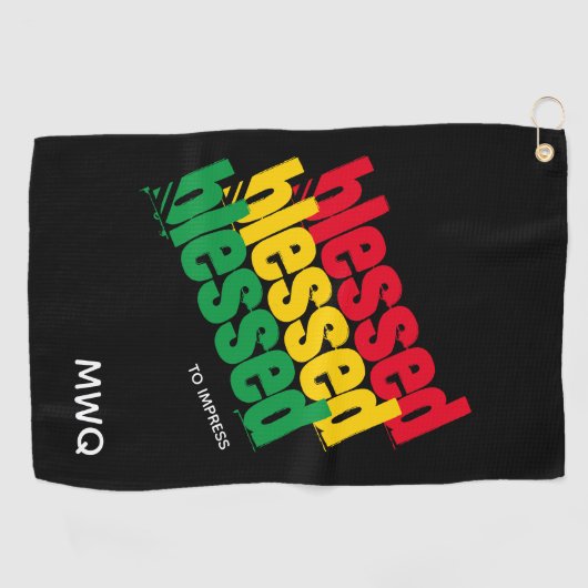 VERBONDEN AAN IMPRESS Monogram Golfhanddoek (Horizontaal)