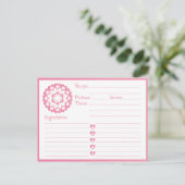 Verbonden door Love Pink Recipcard Briefkaart (Staand voorkant)