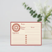 Verbonden door Love Recipe Card Briefkaart (Staand voorkant)