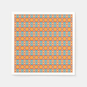 Verbonden geometrisch patroon met levendige kleure servet