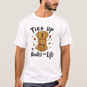 Verbonden in noedels en het leven t-shirt