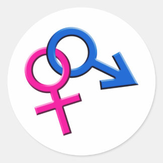 Verbonden Man en Vrouw Symbolen Stickers 003