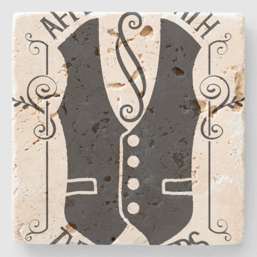 Verbonden met de slagers stenen onderzetter (Voorkant)