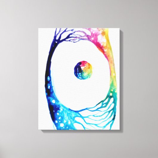 Verbonden neuronen canvas afdruk (Voorkant)