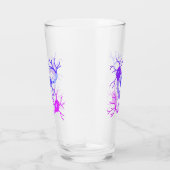 Verbonden neuronen Neon Paars Glas (Rechts)
