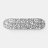 Verbonden spots - Zwart op hout Skateboard (Horizontaal)