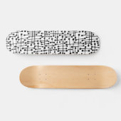 Verbonden spots - Zwart op hout Skateboard (Horizontaal)