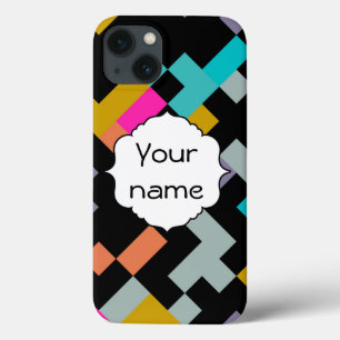 Verbonden vormen abstract ontwerp iPhone 13 hoesje