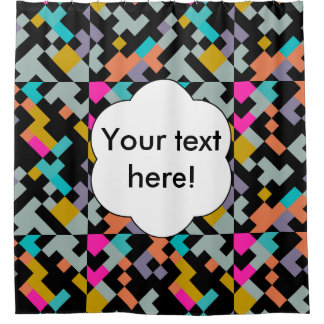 Verbonden vormen abstract ontwerp douchegordijn