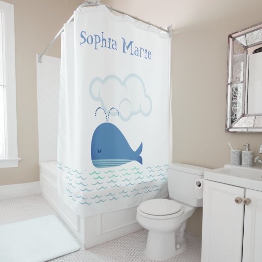 Verboren walvis douchegordijn (In situ)