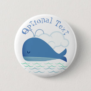 Verboren walvis ronde button 5,7 cm