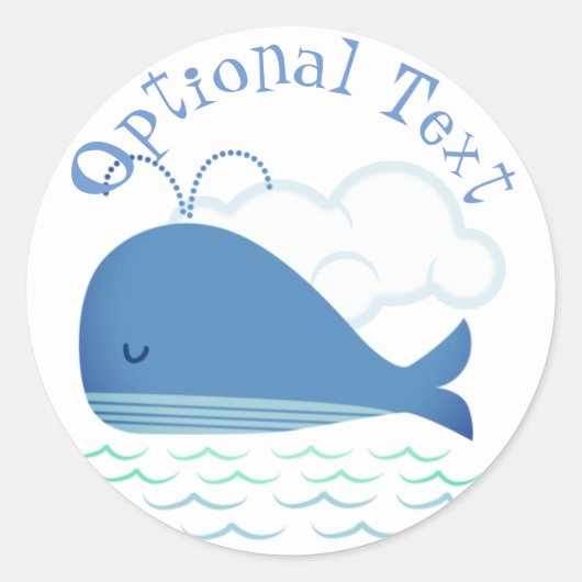 Verboren walvis ronde sticker (Voorkant)